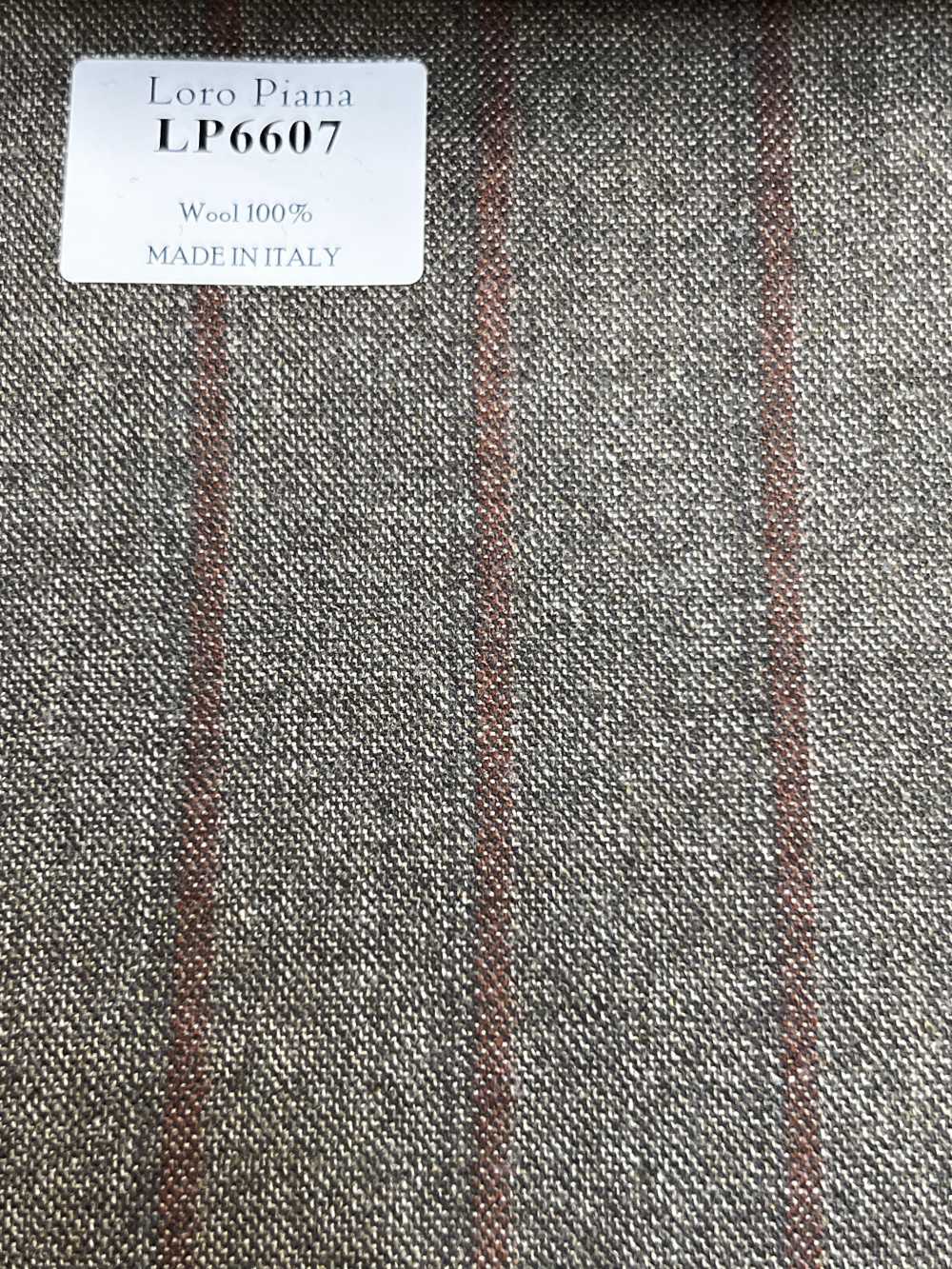 LP6607 Loro Piana Brown X Orange Stripe[Fabric] HOSOI SYOJI