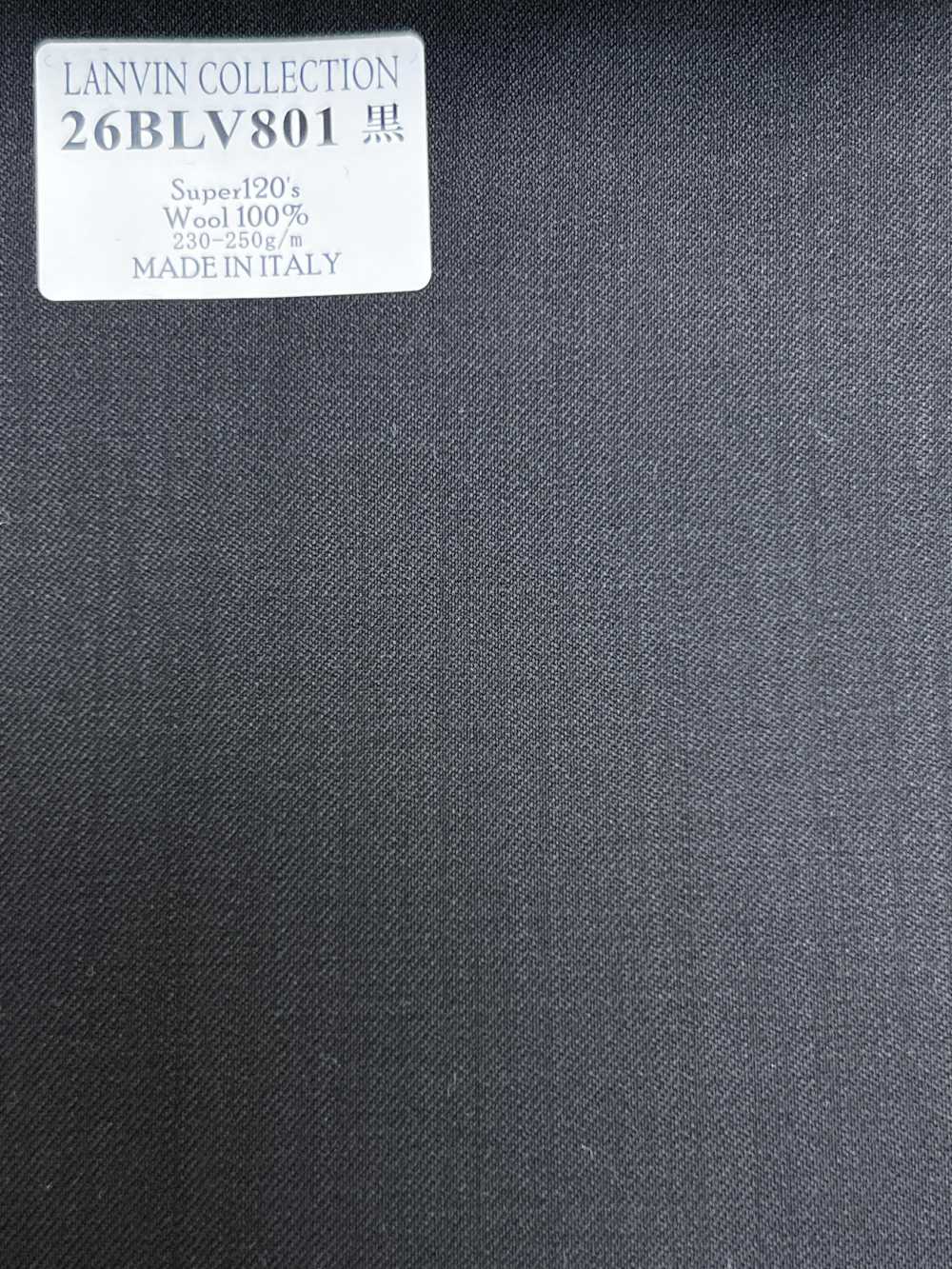 26BLV801 LANVIN COLLECTION Super120's Black No Pattern[Fabric] HOSOI SYOJI
