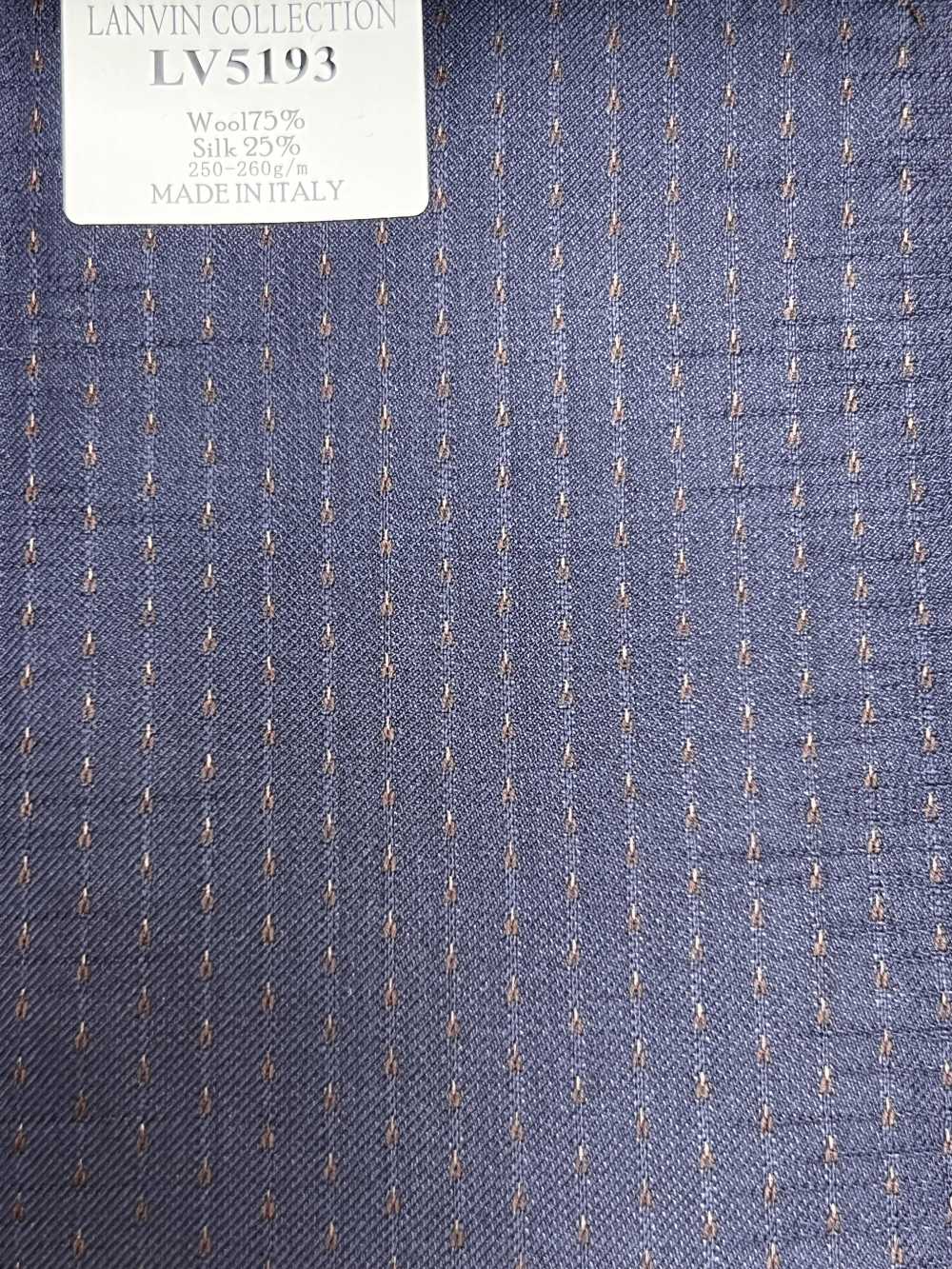 LV5193 LANVIN COLLECTION Navy Blue × Brown Stripe[Fabric] HOSOI SYOJI