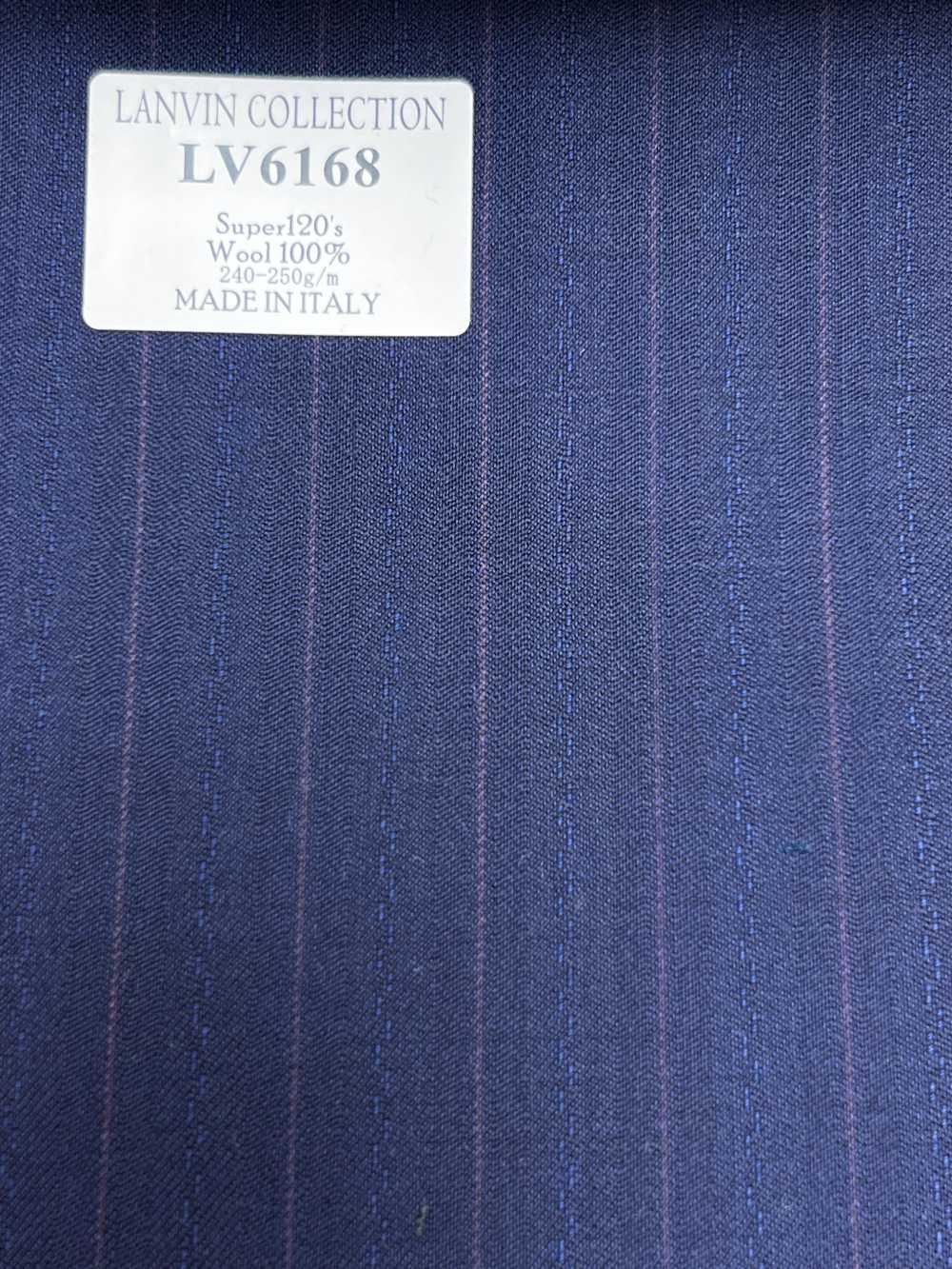 LV6168 LANVIN COLLECTION Super120's Navy Blue Stripe[Textile] HOSOI SYOJI