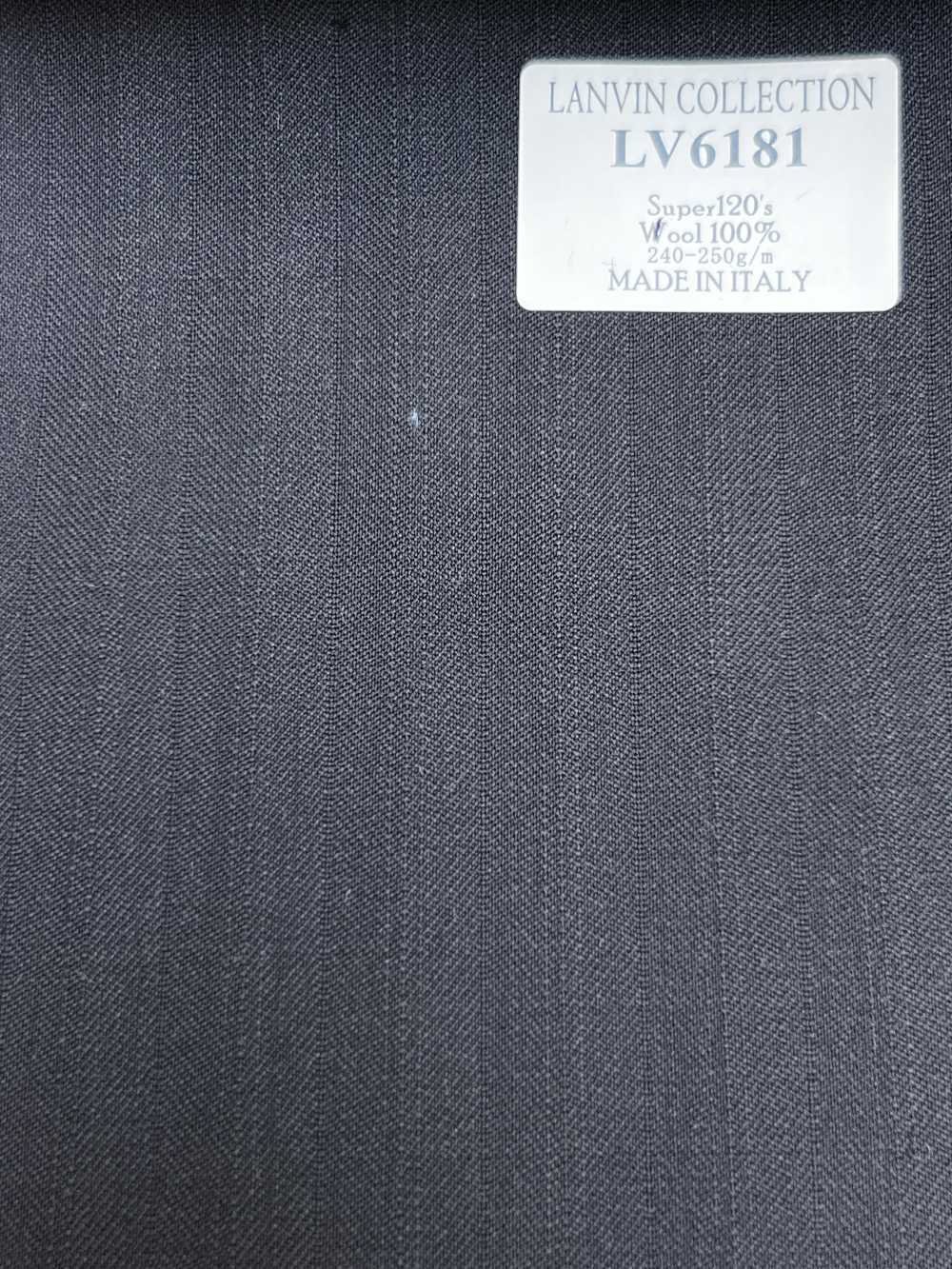 LV6181 LANVIN COLLECTION Super 120's Black Stripe[Fabric] HOSOI SYOJI