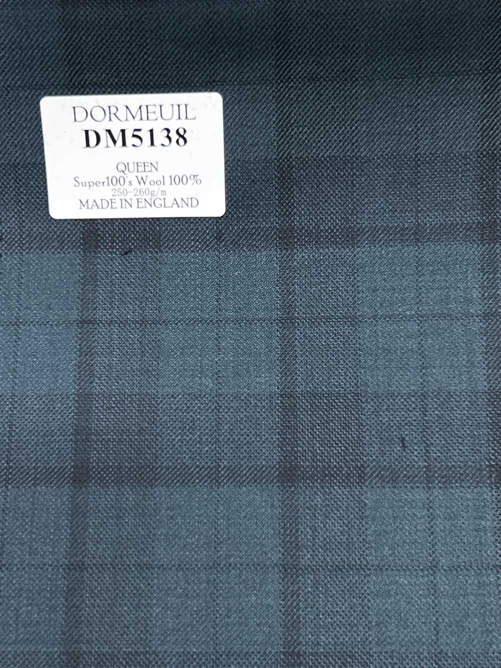 DM5138 DORMEUIL QUEEN Super100's Green Check[Fabric] HOSOI SYOJI