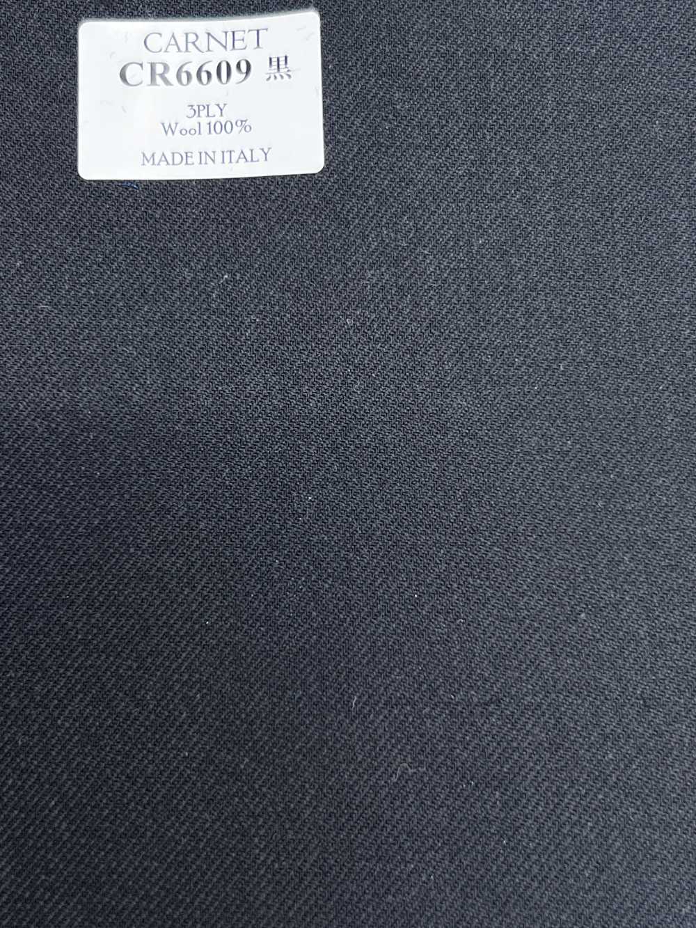 CR6609 CARNET 3PLY Black Solid[Fabric] HOSOI SYOJI
