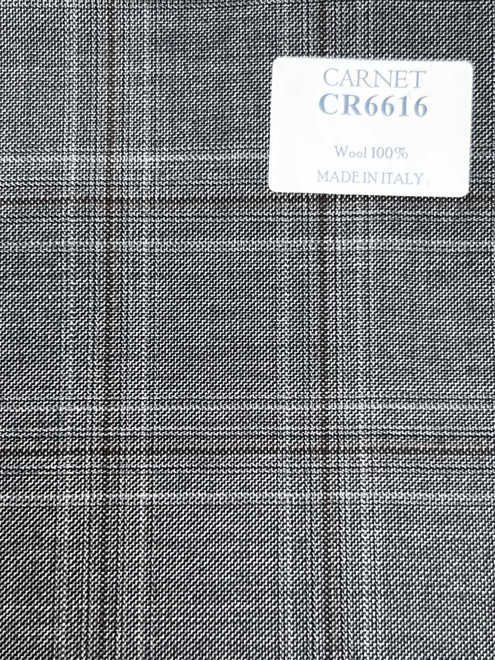 CR6616 CARNET Gray X Brown Check[Fabric] HOSOI SYOJI