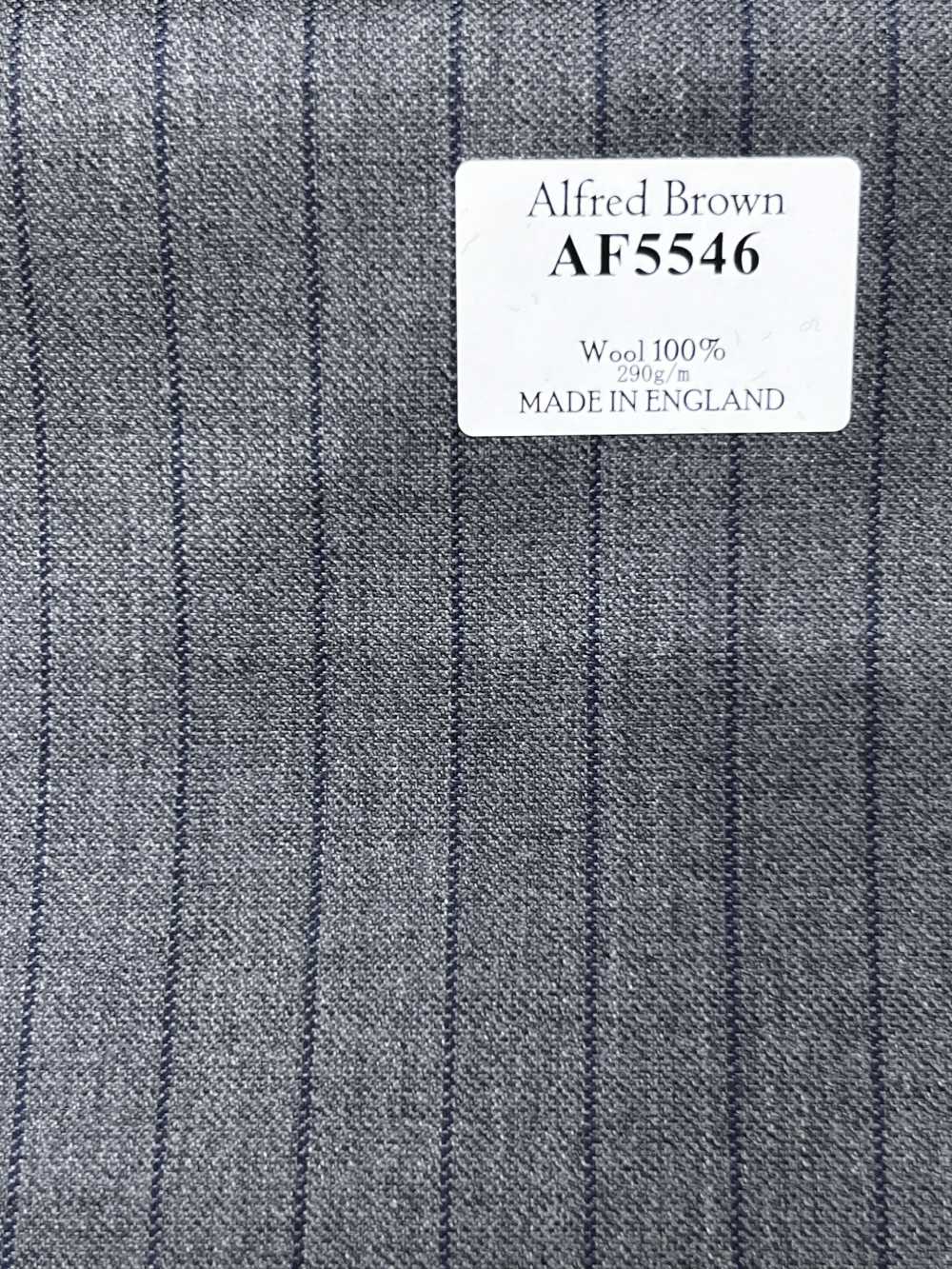 AF5546 Alfred Brown Gray × Navy Blue Stripe[Textile] HOSOI SYOJI