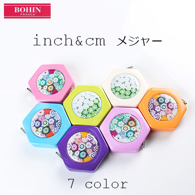 22290 Floral Pattern Centimeter & Inch Tape Measure (BOHIN)[Handicraft Supplies] BOHIN