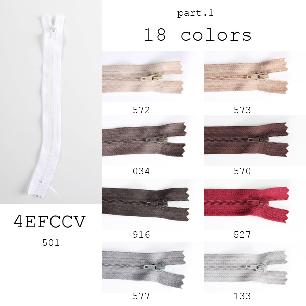 4EFCCV Curved Zipper YKK/Yamamoto & Co., Ltd. ApparelX Apparel