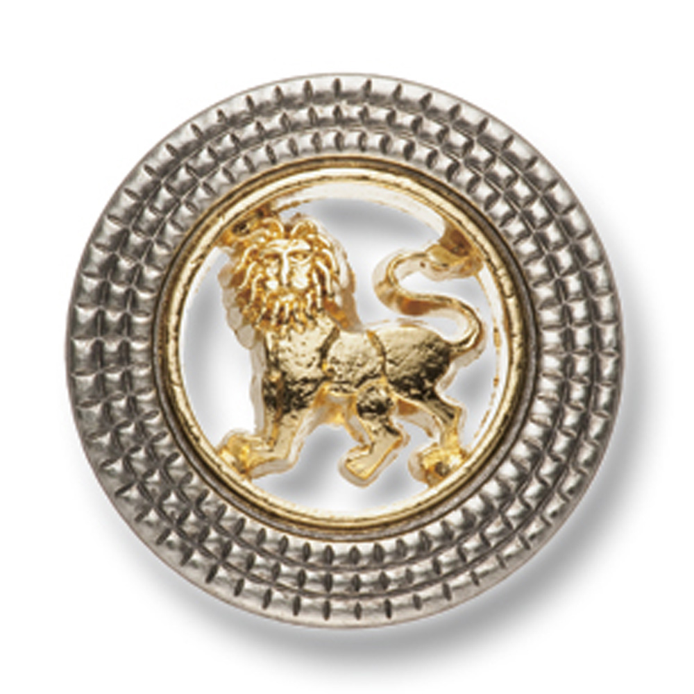 917 Metal Button For Domestic Suits And Jackets Lion Pattern Gold / Silver Yamamoto(EXCY)
