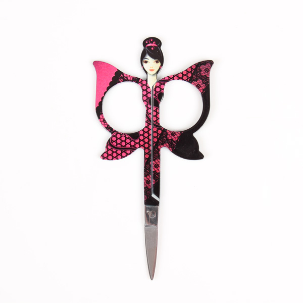 98403 Female &amp; Floral Small Scissors In 6 Colors (BOHIN)[Handicraft Supplies] BOHIN