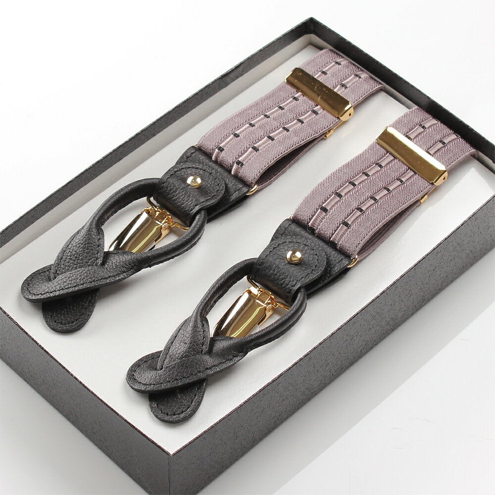 AT-2006 Men's Grey Film Pattern Suspenders 35mm[Formal Accessories]