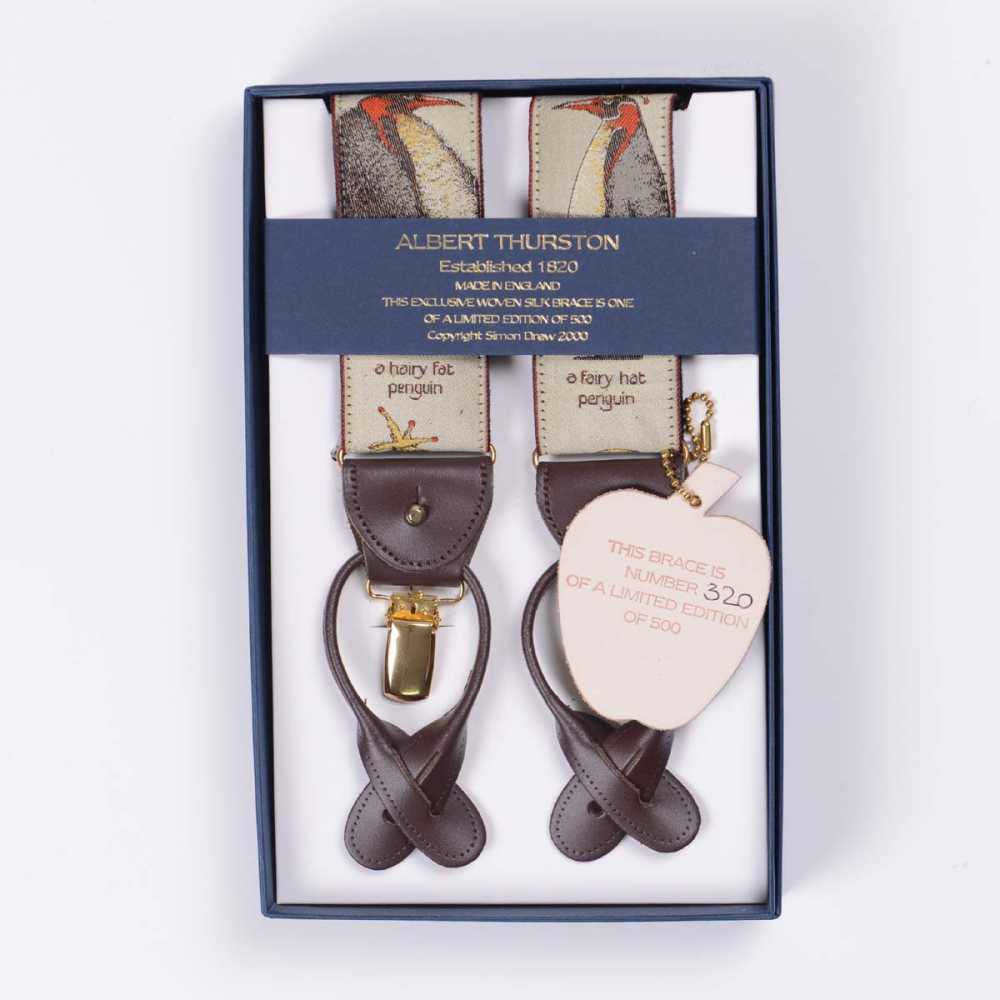 AT-2150 Albert Thurston Suspenders Limited Edition 40mm Penguins Motif[Formal Accessories] ALBERT THURSTON