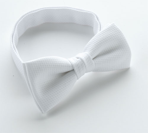 BF-W Cotton Pique White Bow Tie[Formal Accessories] Yamamoto(EXCY)