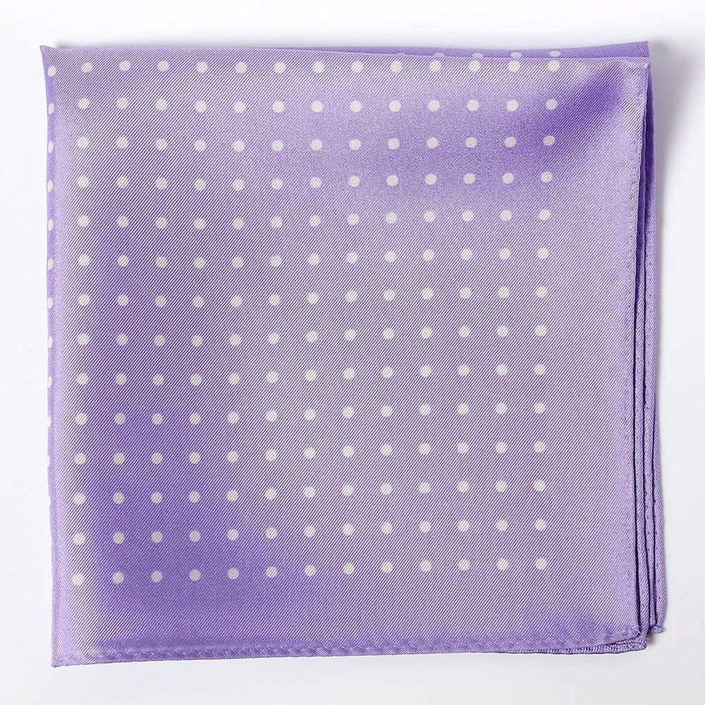 CFD-6PU Dot Print Silk Pocket Square Purple[Formal Accessories] Yamamoto(EXCY)