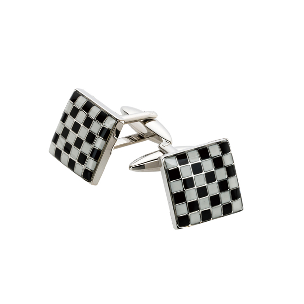 M-1 Cufflinks Square Black &amp; White[Formal Accessories] Yamamoto(EXCY)