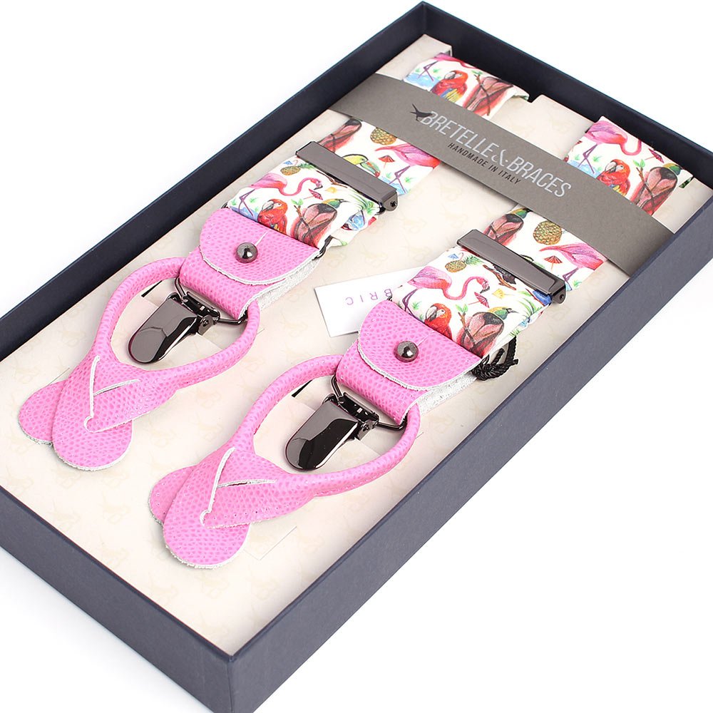 VAR-L17 BRETELLE & BRACES Liberty Print Pink[Formal Accessories] Bretelle & Braces