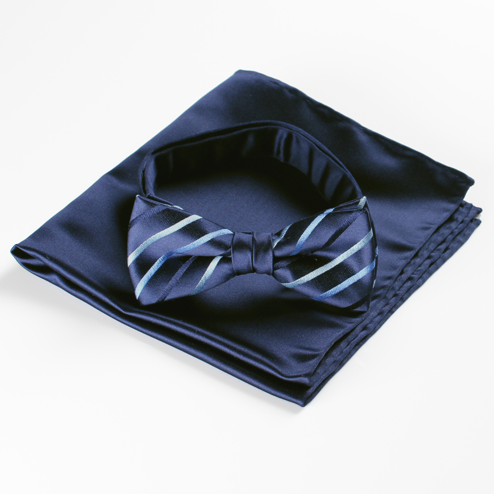 VBF-01 VANNERS Textile Used Bow Tie Striped Pattern Navy Blue[Formal Accessories] Yamamoto(EXCY)