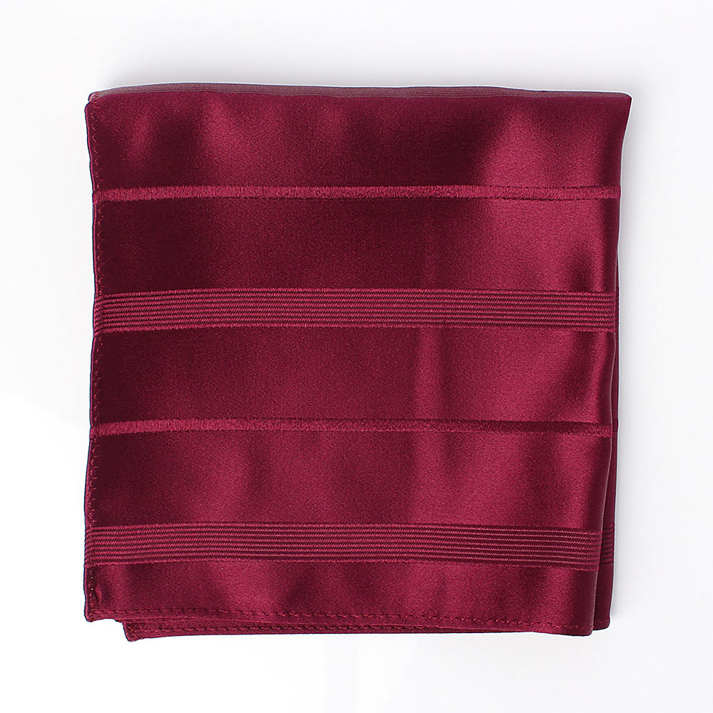 VCF-21 Pocket Square Striped Wine Using VANNERS Textile[Formal Accessories] Yamamoto(EXCY)