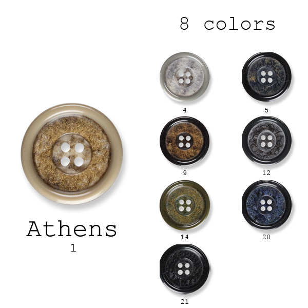 アテネ Polyester Buttons For Suits And Jackets Made In Italy