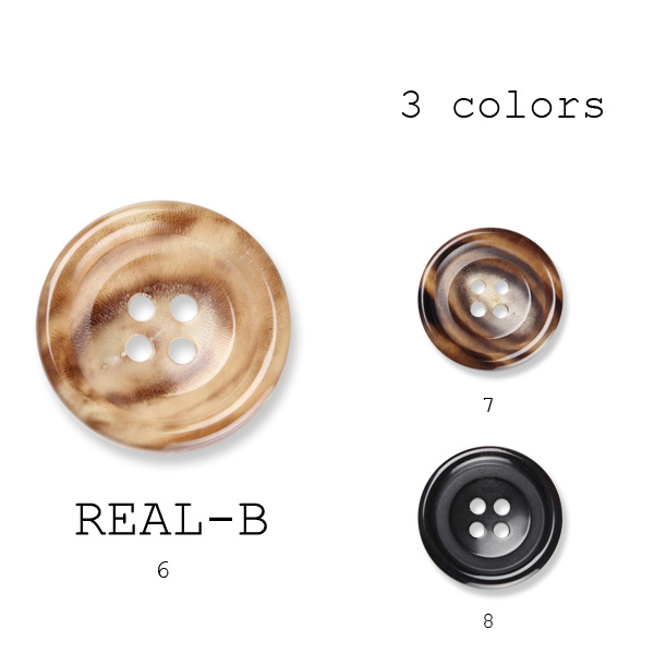 リアルB This Real Buffalo Horn Button For Domestic Suits And Jackets