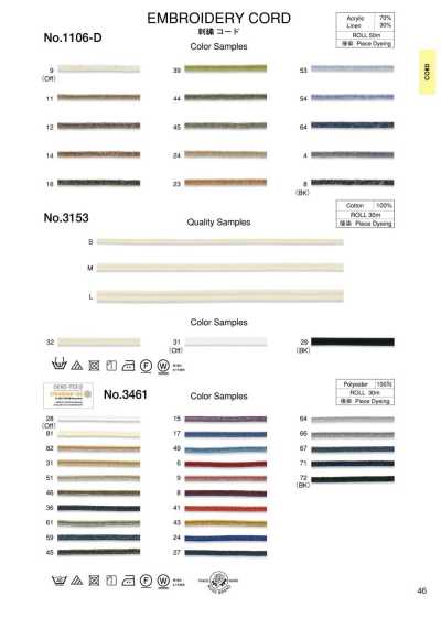 1106-D Embroidery Cord (Approx. 2 Mm)