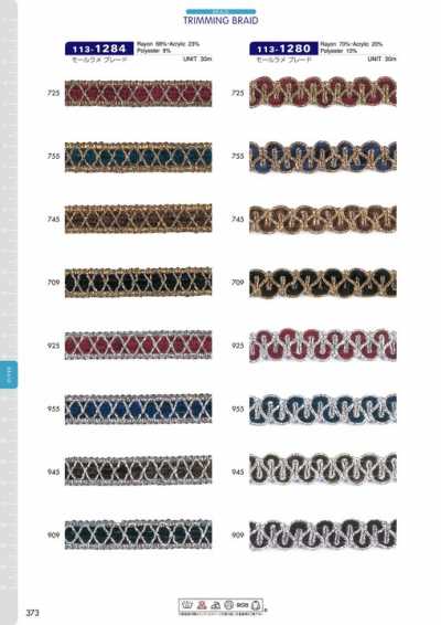 113-1280 Chenille Lame Braid Approx. 15 Mm
