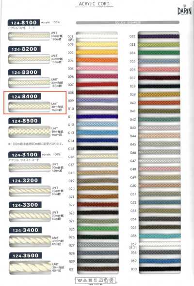 124-8400 Acrylic Edo-uchi Round Cord