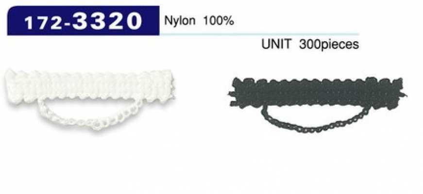 172-3320 Button Loop, Chain Cord Type, Approx. 7mm High X 33mm Wide (300 Pcs)