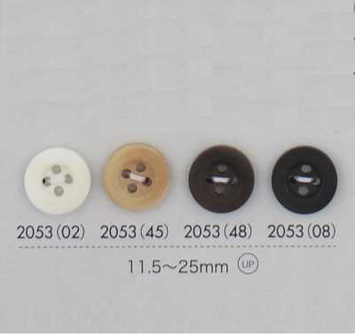 2053 Polyester Resin 4-hole Button With Rim