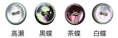 220 Two-hole Shell Button With Rim, Rope Pattern