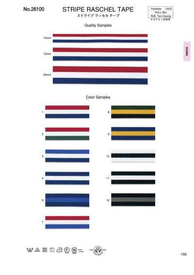 26100 Striped Raschel Tape