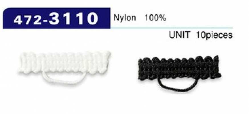 472-3110 Button Loop, Braided Cord Type, Horizontal, 25 Mm (10 Pcs)