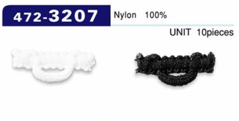 472-3207 Button Loop, Woolly Nylon Type, Horizontal, 22 Mm (10 Pcs)