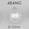 484MG Pearl-Finish Urea Resin Gold Half-Ring Shank Button