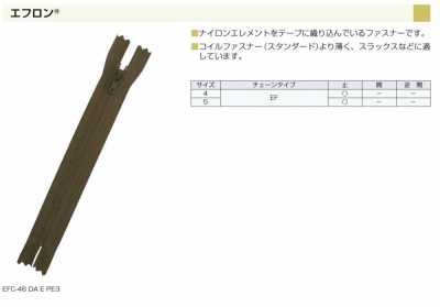 5EFC Woven In Type (EF)® Zipper, Size 5, Closed-end