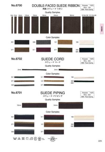 6700 Double-Sided Suede Ribbon