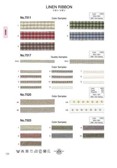 7520 Linen Ribbon (Approx. 10mm)