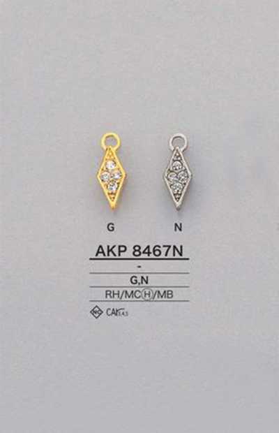 AKP8467N Rhinestone Diamond Zipper Point (Pull Tab)