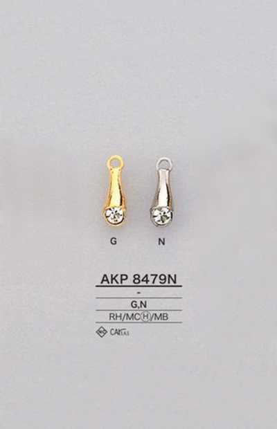 AKP8479N Rhinestone Zipper Pull Tab