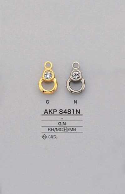 AKP8481N Rhinestone Zipper Pull Tab