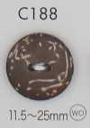 C188 Natural Wood 4-hole Button