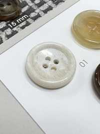 COR27 [Buffalo Style] 4-hole Button, Shiny, With Border NITTO Button Sub Photo