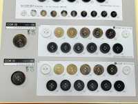 COR30 [Buffalo Style] 4-hole Button, Shiny, With Border NITTO Button Sub Photo