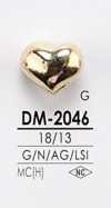DM2046 Heart-shaped Metal Button