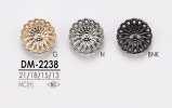 DM2238 Flower Motif Metal Button