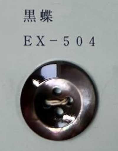EX504 4-hole Rimmed Black-lip Shell Button