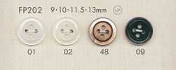 FP202 DAIYA BUTTONS Shell-style Polyester Button