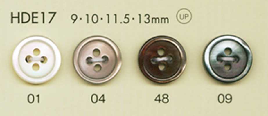 HDE17 DAIYA BUTTONS Impact-Resistant HYPER DURABLE"" Series Shell-Style Polyester Buttons""