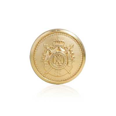 MA0232 Brass Circular Ring Half-ring Shank Button