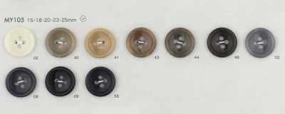 MY105 Polyester Resin Four-hole Button With Rim