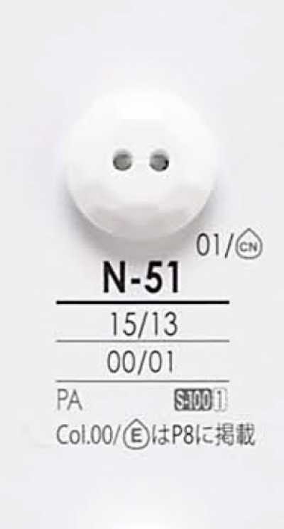 N51 Transparent & Dyeable Button